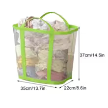 Panier à Linge Pliable en Maille – Sac Multiusage Respirant pour Linge, Plage et Voyage