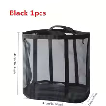 Panier à Linge Pliable en Maille – Sac Multiusage Respirant pour Linge, Plage et Voyage