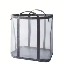 Panier à Linge Pliable en Maille – Sac Multiusage Respirant pour Linge, Plage et Voyage