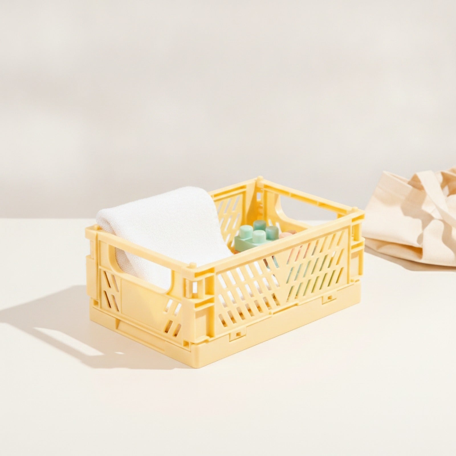 Panier Pliable Multifonctionnel - Rangement Gain de Place pour Courses, Jouets et Linge