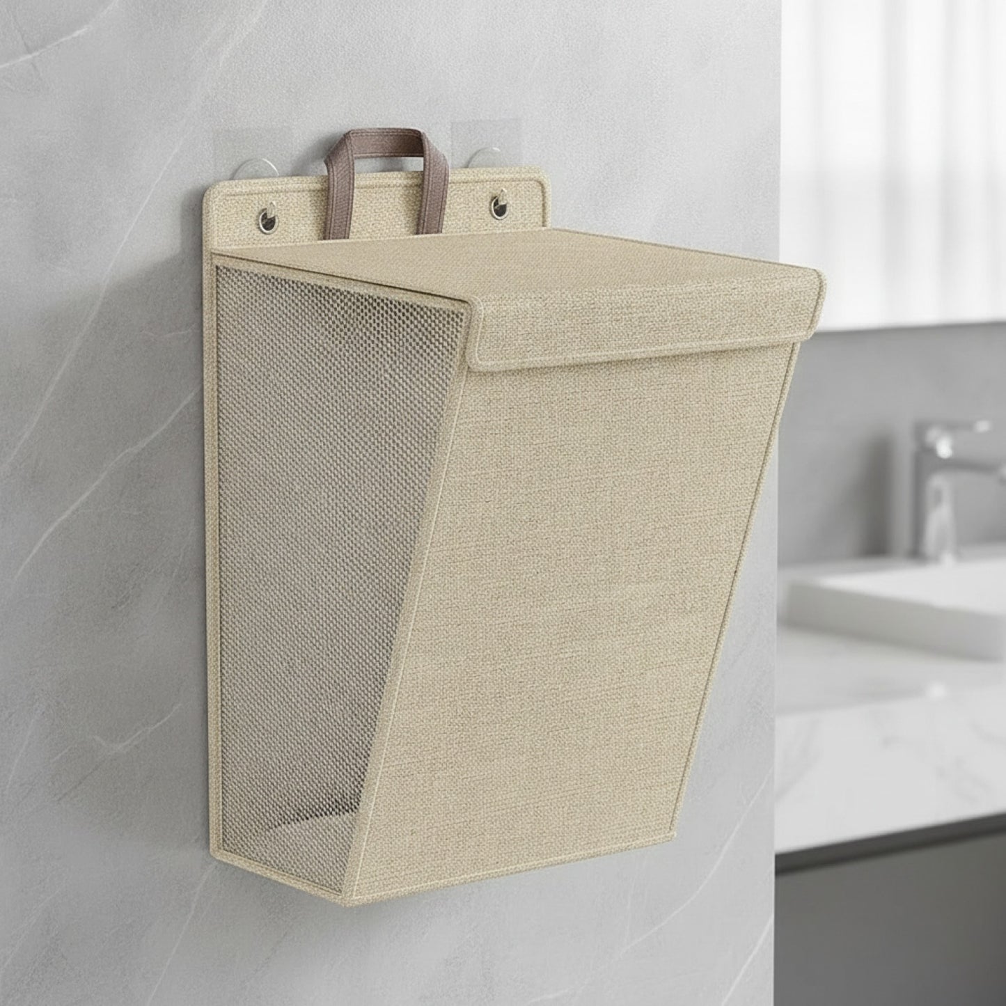 Panier à linge pliable adhésif mural - Organisateur multifonction pour vêtements