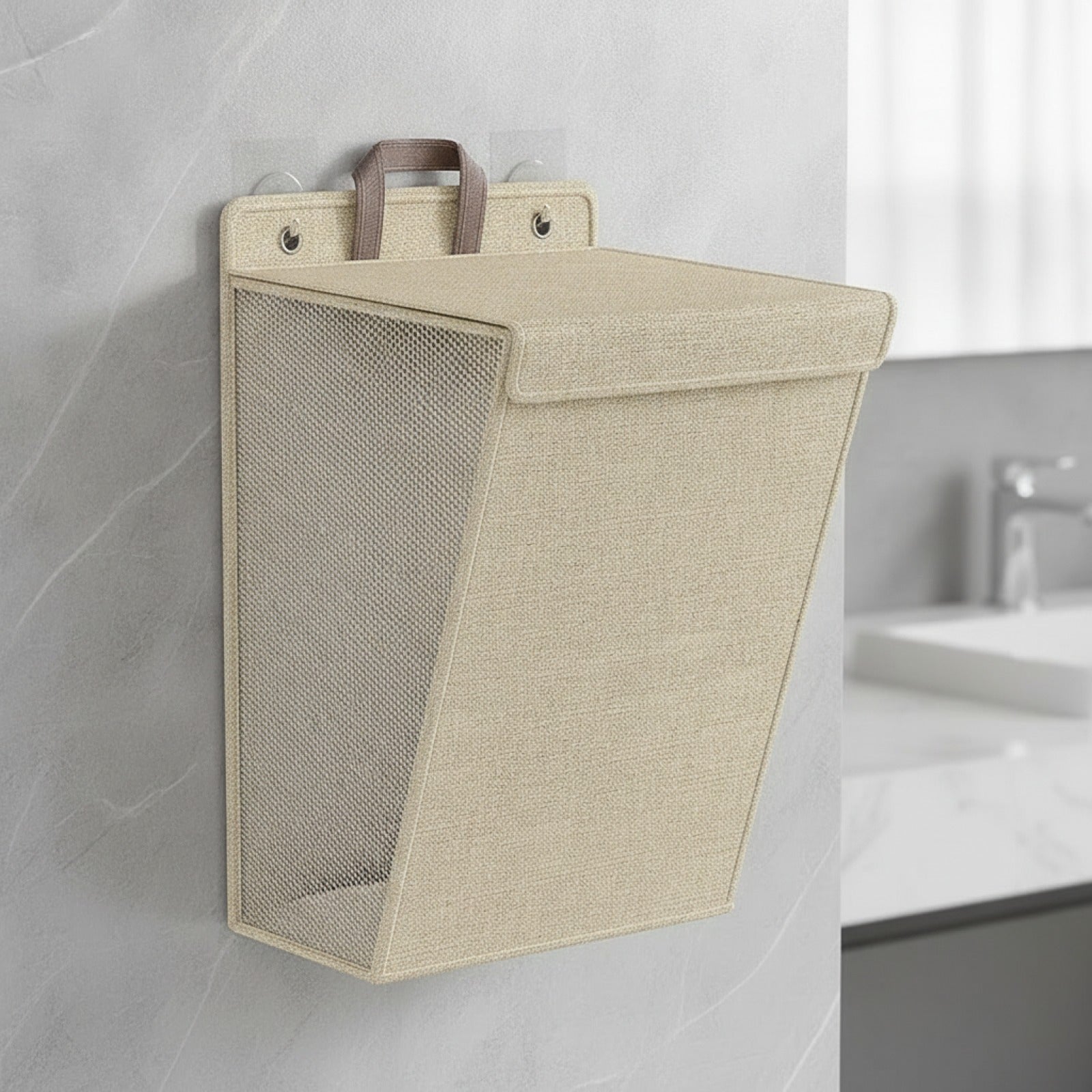 Panier à linge pliable adhésif mural - Organisateur multifonction pour vêtements